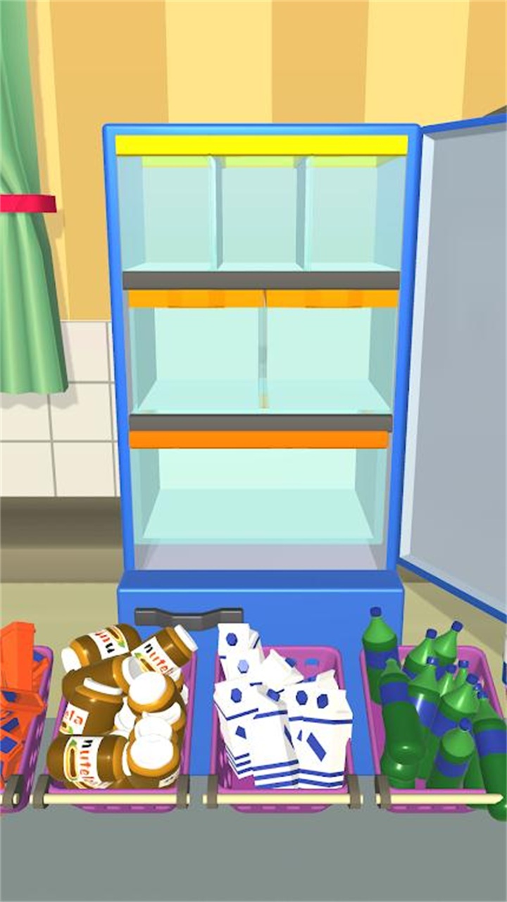 冰箱陈列师装满冰箱